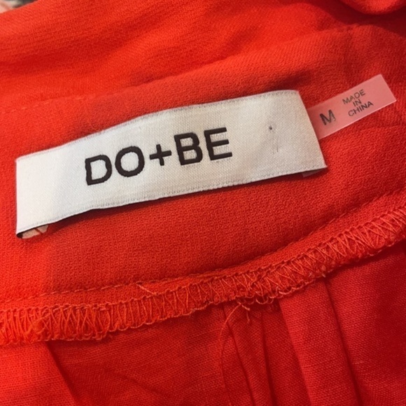 NWOT DO + BE Orange Tie Waist Shorts M - Picture 2 of 14
